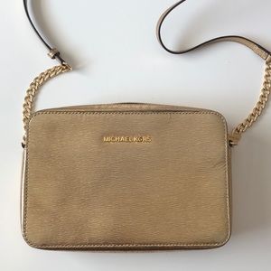 Michael Kors Gold Satchel Purse